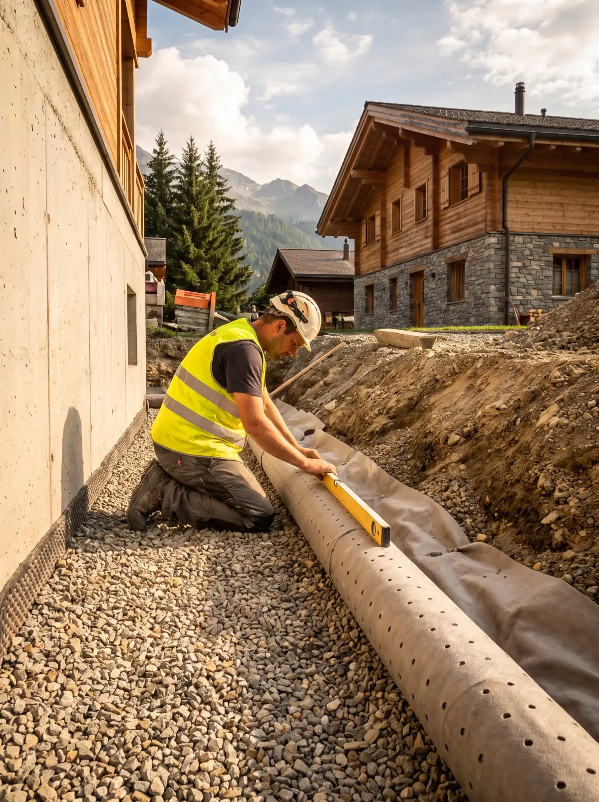 Entwässerung — Bau & Tiefbau durch Swiss Group Constructions